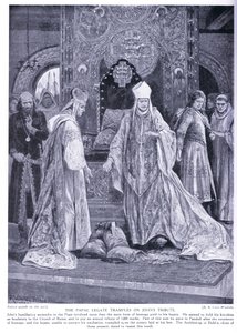 Paavin legaatti tallaa Johanneksen kunnianosoituksen AD1213, 1920-luku